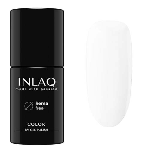 INLAQ® UV Nagellack Milky Weiß - 6 ml Hema Free - Langlebiger UV Lack - Nail Polish - Marry Me! Kollektion - Gelnägel - Shellac Gel - Gellack ohne Hema | 1074- Latteo von INLAQ