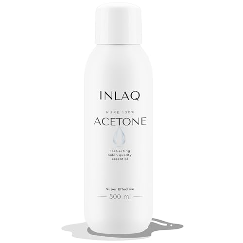 INLAQ 100% reines Aceton Nagellackentferner | aceton uv nagellack entferner | Aceton Reiniger Pur | shellac gellack entferner | Nail Polish Remover | 500ml von INLAQ