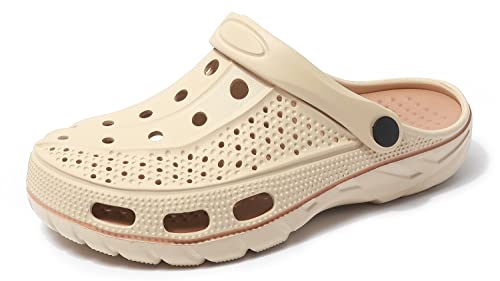 INMINPIN Clogs Herren Pantoletten Sommer Hausschuhe Damen rutschfest Atmungsaktiv Strand Sandalen Gartenschuhe, Beige, 44/45 EU(290) INMINPIN Clogs Herren Pantoletten Sommer Hausschuhe Damen rutschfest Atmungsaktiv Strand Sandalen Gartenschuhe, Beige, 44/45 EU(290) von INMINPIN