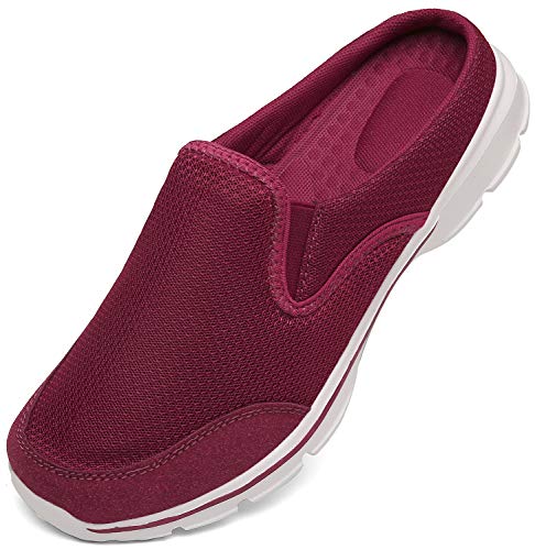 INMINPIN Unisex Hausschuhe Leichte Atmungsaktive Pantoffeln Slip On Walking Freizeit Schuhe für Damen Herren, Rot, 37 EU von INMINPIN