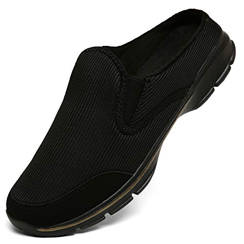 INMINPIN Unisex Hausschuhe Leichte Atmungsaktive Pantoffeln Slip On Walking Freizeit Schuhe für Damen Herren, Schwarz Plüsch, 40 EU von INMINPIN