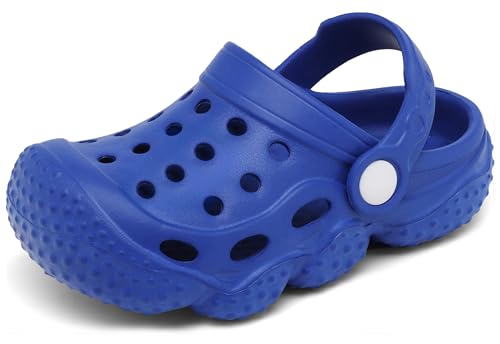 INMINPIN Unisex Kinder Kleinkind Clogs Gartenschuhe Jungen Mädchen Badeschuhe Strand Sandalen rutschfeste,Blau,20 EU= Hersteller 21 von INMINPIN