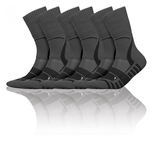 INMOVE antibakterielle Wandersocken mit Silber | Trekkingsocken | 3 Paar | EU Produkt | nahtlos & druckfrei | Deo-Funktion | (DE/NL/SE/PL, Numerisch, 35, 37, Regular, Regular, dunkelgrau) von INMOVE