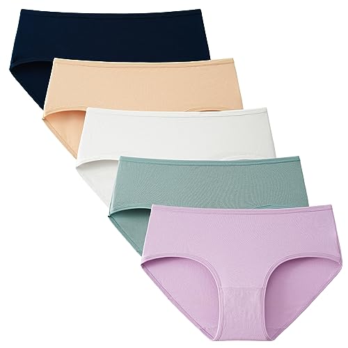 INNERSY Damen Slips Mehrpack Unterhosen Baumwolle Panties Bunt Sport Unterwäsche Höschen 5 Pack (S, Beliebt Mehrfarbig) von INNERSY