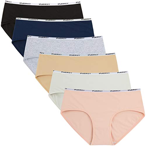 INNERSY Unterwäsche Damen Slips Baumwolle Mehrpack Unterhosen Panty Set Bequeme Höschen 6er Pack (M, Grundlagen) von INNERSY