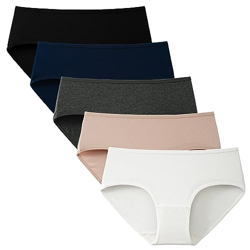 INNERSY Damen Unterwäsche Baumwolle Atmungsaktive Unterhosen Panty Set Slips Frauen Mehrpack 5 (L, Klassisch Mehrfarbig) von INNERSY