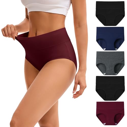 INNERSY Unterhosen Damen Baumwolle Weich Bequem Postpartale Unterwäsche 5er Pack, S, Color 5d von INNERSY