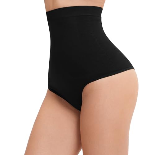 INNERSY Shapewear Damen Bauchweg String Schwarz Bauch Weg Unterhosen Figurformende Unterwäsche (3XL, 1 Schwarz) von INNERSY