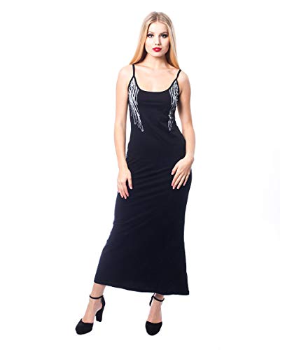 INNOCENT Angel Dress Frauen Langes Kleid schwarz XXL von INNOCENT