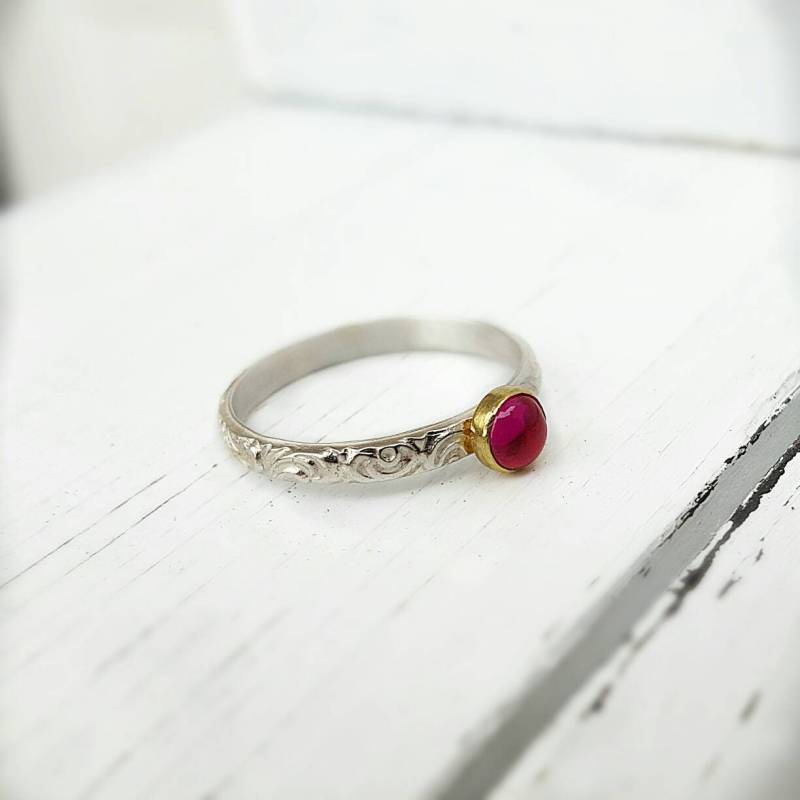 Echter Rubinring, Rubin-Verlobungsring, Rubin-Versprechensring, Verlobungsring, Push-Geschenk, Reinheitsring, Rubinschmuck von INNOCENTIJEWELRY