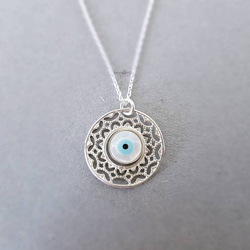 Evil Eye Halskette Schmuck Zierliche Schutz Layered Zarte Nazar von INNOCENTIJEWELRY