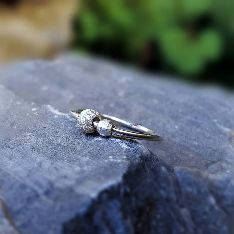 Fidget Ring Sorgenring Angstring Meditationsring Spinnerring Angstschmuck Stressring Spinnring Silberner Yoga-Ring von INNOCENTIJEWELRY
