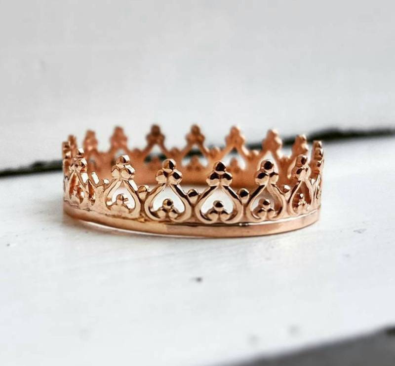 Kronenring, Roségold-Kronenring, Tiara-Ring, Goldkronenring, Silberkronenring, Midi-Ring, Midi-Kronenring, Anello-Tiara, Anello von INNOCENTIJEWELRY