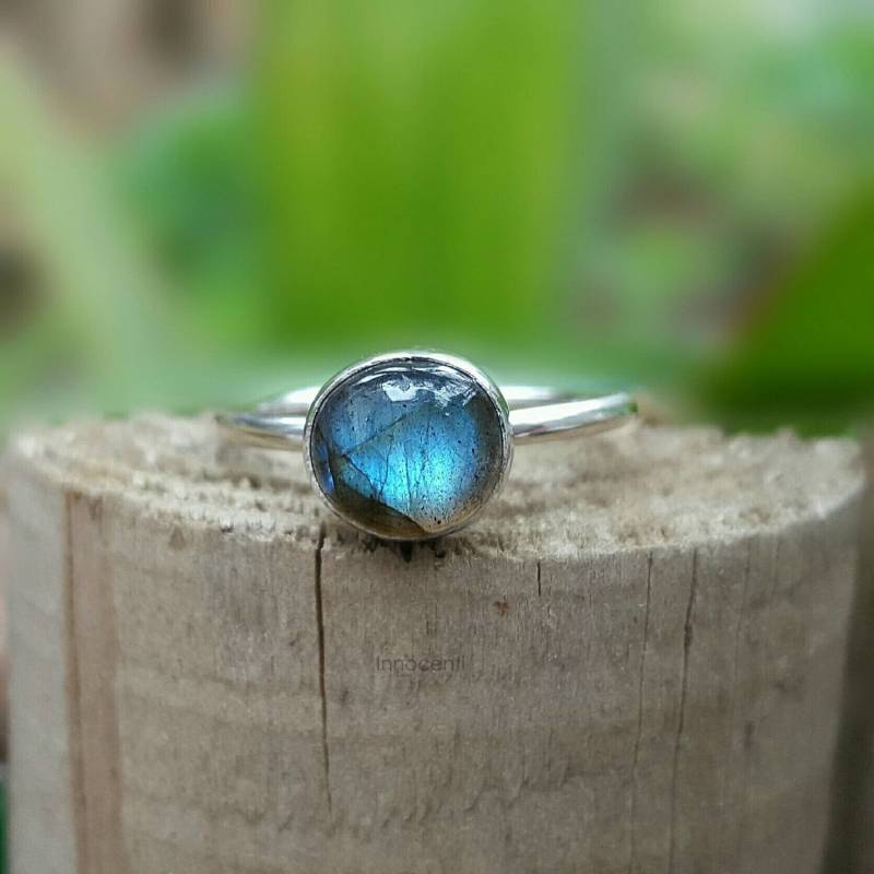 Labradorit-Ring, Labradorit-Schmuck, Silber-Edelstein-Ring, Statement-Ring, Labradorit-Ringe, Blauer Labradorit von INNOCENTIJEWELRY
