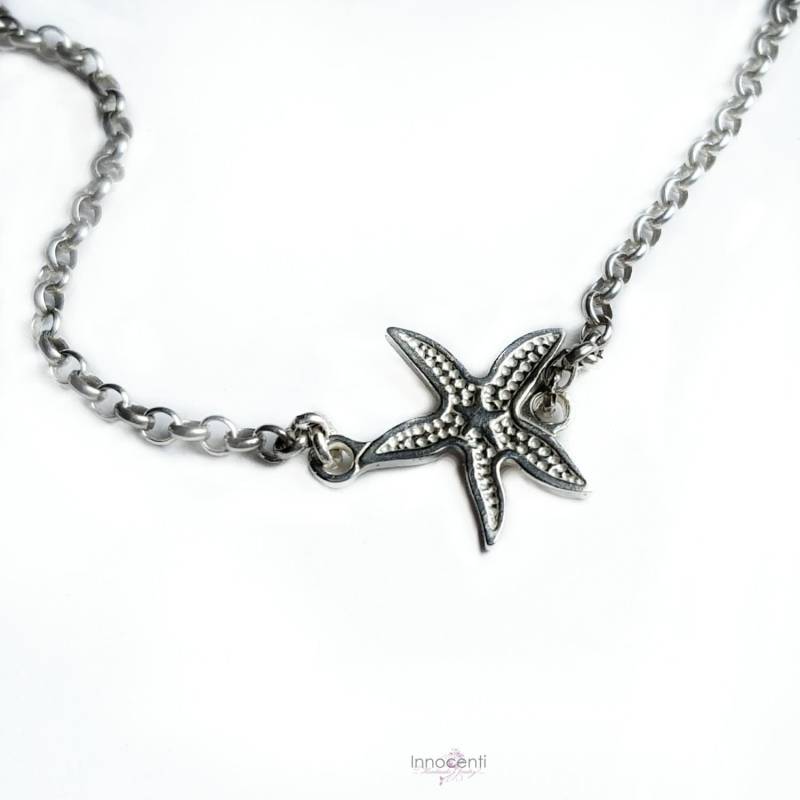 Stern Fisch Halskette Sternfisch Seestern Schmuck Strand Silber Fisch Kleine von INNOCENTIJEWELRY