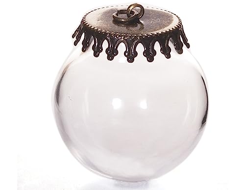 INNSPIRO Anhänger aus transparentem Glas mit goldfarbenem Metallverschluss, 25 x 28 mm., 25x28mm., Glas, Kein Edelstein von INNSPIRO