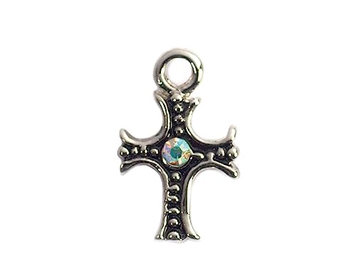INNSPIRO NICE CHARMS Anhänger Metall Kreuz mit schwarzem Kunstleder 9x14mm 25u, 8x15mm., Metall, Kein Edelstein INNSPIRO NICE CHARMS Anhänger Metall Kreuz mit schwarzem Kunstleder 9x14mm 25u, 8x15mm., Metall, Kein Edelstein von INNSPIRO