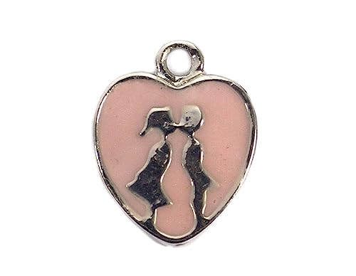 INNSPIRO NICE CHARMS Anhänger Metall Kuss Herz Rosa 10 x 14 mm 25u, 17x20mm., Metall, Kein Edelstein INNSPIRO NICE CHARMS Anhänger Metall Kuss Herz Rosa 10 x 14 mm 25u, 17x20mm., Metall, Kein Edelstein von INNSPIRO