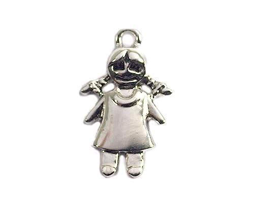 INNSPIRO NICE CHARMS Anhänger aus Metall, Mädchen, 12 x 18 mm, 25 Stück, 9x20mm., Metall, Kein Edelstein INNSPIRO NICE CHARMS Anhänger aus Metall, Mädchen, 12 x 18 mm, 25 Stück, 9x20mm., Metall, Kein Edelstein von INNSPIRO