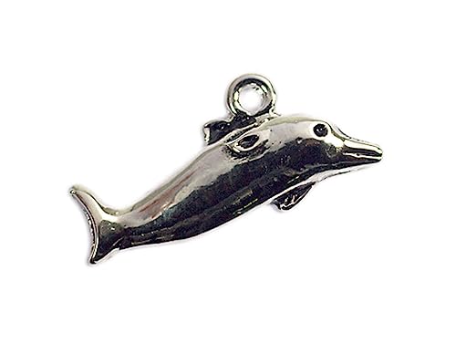 INNSPIRO NICE CHARMS Delphin Anhänger aus Metall, 23 x 10 mm, 25 Stück, 10x15mm., Metall, Kein Edelstein von INNSPIRO