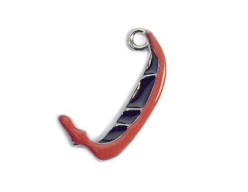 INNSPIRO NICE CHARMS Gondel Anhänger schwarz und rot 20x11mm 25u., 10x13mm., Metall, Kein Edelstein von INNSPIRO