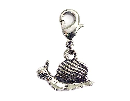 INNSPIRO NICE CHARMS Metall Anhänger Schnecke mit Karabiner 16x13mm 25u, 8x21mm., Metall, Kein Edelstein von INNSPIRO