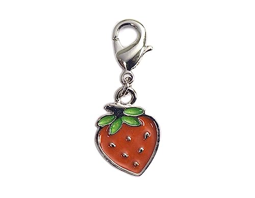 INNSPIRO NICE CHARMS Metallanhänger Erdbeere rot und grün mit Karabiner 10x15mm 25u., 10x15mm., Metall, Kein Edelstein von INNSPIRO