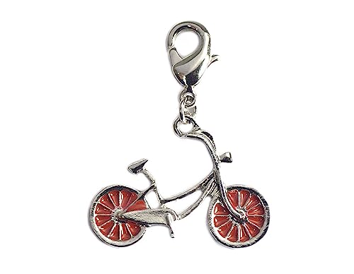 INNSPIRO NICE CHARMS Metallanhänger Fahrrad rot mit Karabiner 25x18mm 25u., 12x21mm., Metall, Kein Edelstein von INNSPIRO