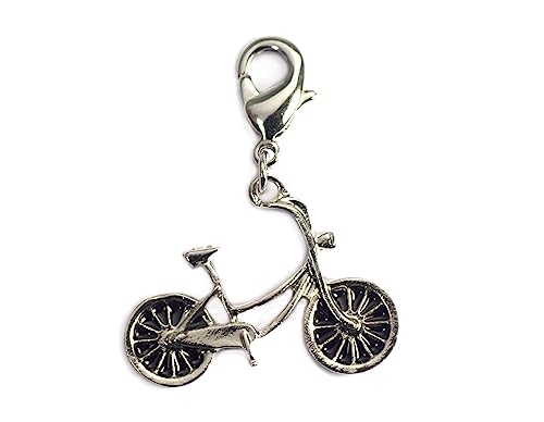 INNSPIRO NICE CHARMS Metallanhänger Fahrrad schwarz mit Karabiner 25x18mm 25u., 10x19mm., Metall, Kein Edelstein von INNSPIRO