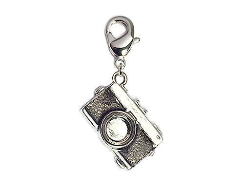 INNSPIRO NICE CHARMS Metallanhänger Kamera schwarz mit Karabiner 18x13mm 25u., 21x22mm., Metall, Kein Edelstein von INNSPIRO
