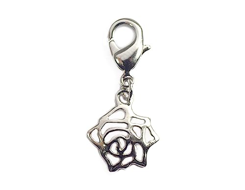 INNSPIRO NICE CHARMS Metallanhänger rosa mit Karabiner 13x15mm 25u, 14mm., Metall, Kein Edelstein von INNSPIRO