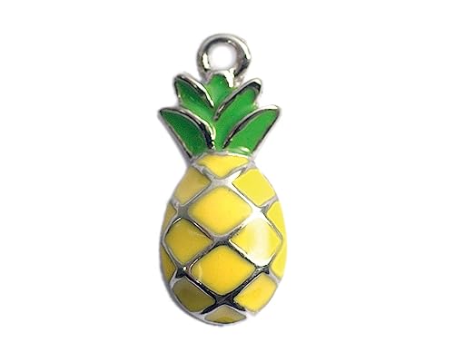 INNSPIRO Nice Charms Anhänger Ananas gelb und grün, 9 x 17 mm, 25 Stück, 13mm., Metall, Kein Edelstein INNSPIRO Nice Charms Anhänger Ananas gelb und grün, 9 x 17 mm, 25 Stück, 13mm., Metall, Kein Edelstein von INNSPIRO