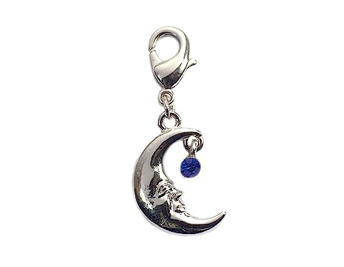 INNSPIRO Nice Charms Anhänger aus Metall, Mond mit ähnlichem Karabinerverschluss, 14 x 17 mm, 25 Stück., 15mm., Metall, Kein Edelstein von INNSPIRO