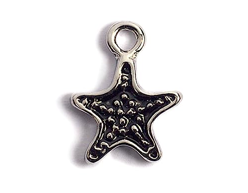 INNSPIRO Nice Charms Anhänger aus Metall, Stern, schwarz, 12 x 15 mm, 25 Stück, 19x16mm., Metall, Kein Edelstein von INNSPIRO