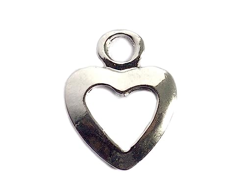 INNSPIRO Nice Charms Anhänger aus Metall, hohles Herz, 10 x 13 mm, 25 Stück., 17x25mm., Metall, Kein Edelstein von INNSPIRO