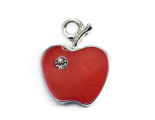 INNSPIRO Nice Charms Anhänger aus Metall, roter Apfel, 10 x 11 mm, 25 Stück, 12x18mm., Metall, Kein Edelstein von INNSPIRO