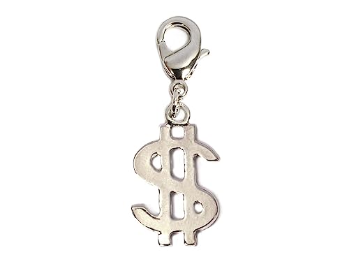 INNSPIRO Nice Charms Dollars Metallanhänger mit Karabiner 12 x 19 mm. 25 Stück., 11x15mm., Metall, Kein Edelstein von INNSPIRO