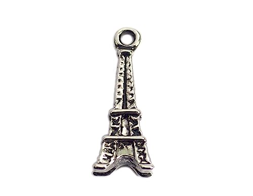 INNSPIRO Nice Charms Eiffelturm-Anhänger, Metall, 8 x 20 mm, 25 Stück, 7x10mm., Metall, Kein Edelstein von INNSPIRO