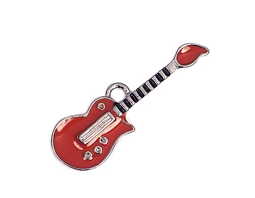 INNSPIRO Nice Charms Gitarrenanhänger aus Metall, Rot, 32 x 10 mm, 25 Stück, 10x12mm., Metall, Kein Edelstein von INNSPIRO