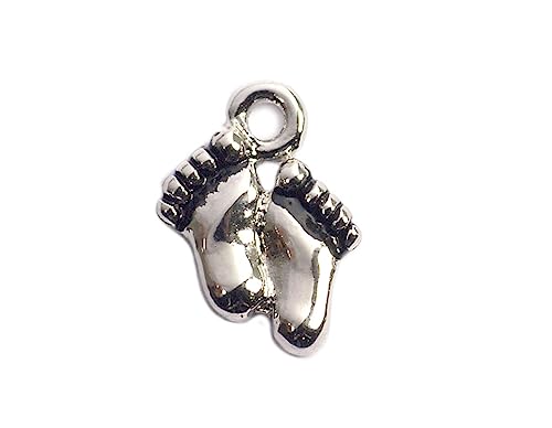 INNSPIRO Nice Charms Metall-Anhänger, 2 Füße, 9 x 10 mm, 25 Stück, 15x17mm., Metall, Kein Edelstein von INNSPIRO