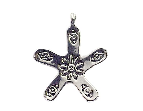 INNSPIRO Nice Charms Metall-Anhänger, Blume, Stern, 17 x 21 mm, 25 Stück, 7x10mm., Metall, Kein Edelstein von INNSPIRO