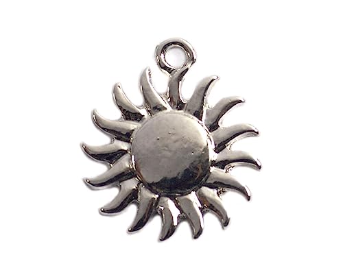 INNSPIRO Nice Charms Metall-Anhänger, Sonne, Durchmesser: 16 mm, 25 Stück., 16x20mm., Metall, Kein Edelstein von INNSPIRO