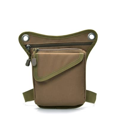 Beintasche Motorrad,Beintasche Herren Männer Leinwand Tropfen Taille Taschen Bein Pack Tasche for Arbeit Männer Messenger Bags Männliche Crossbody Umhängetasche Klein Schwarz (Color : Coffee) von INOKAI