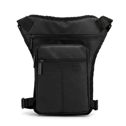 Beintasche Motorrad,Beintasche Herren Männer Nylon Motorrad Hüftgurt Taille Gürteltasche Reiten Reise Schulter Messenger Umhängetaschen Oberschenkel Drop Beintasche von INOKAI