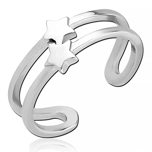 Inoki - Zehenring Sterne aus Stahl von Inoki