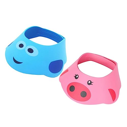 INOOMP 2stücke Duschhaube Zum Haarewaschen Junge Mädchen-haarwaschschild Mit Verstellbarem Design Leicht Zu Reinigen Cartoon-design Für Junge Mädchen Und Kleinkinder von INOOMP