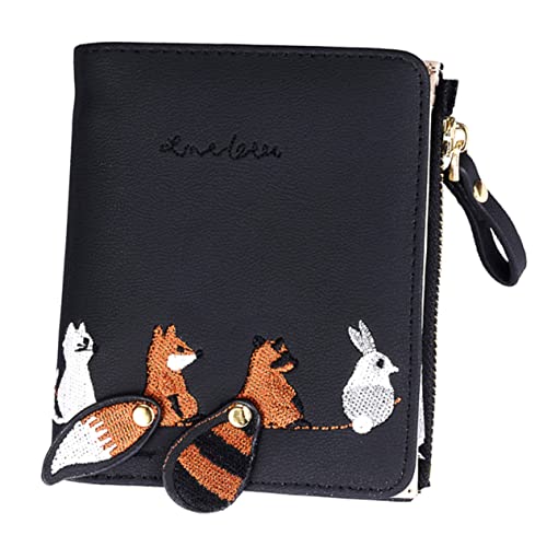 INOOMP 1Stk Brieftasche mit Critter-Print Umhängerucksack für Damen Bifold Kreditkarteninhaber Geldbörse Umhängetasche Telefon Brieftasche Kreditnehmerin für Frauen Münzfach von INOOMP