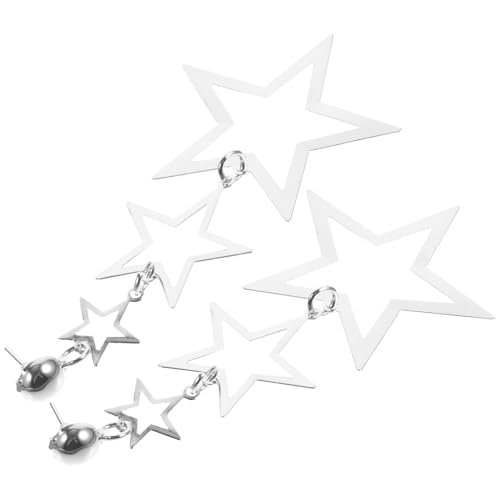 INOOMP Fünfzackige Sternohrringe Aus Metall Für Damen Geometrische Einfache Ohrringe Kleine Baumelnde Ohrhänger Modischer Modeschmuck Für Frauen von INOOMP