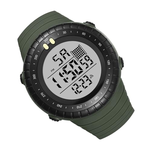 INOOMP Sportarmbanduhr Für Herren Elektronische Uhr Mehrzweckuhr Mit Leuchtalarm Und Mode-Design Für Outdoor-Sportarten von INOOMP