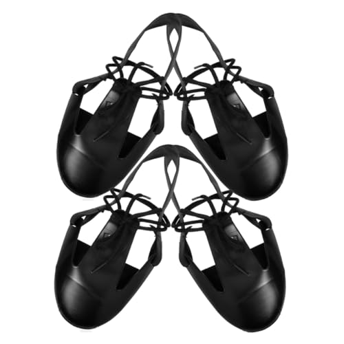 INOOMP 2 Paare Sicherheits Schuhkappen mit Stahlkappe rutschfeste Schutzüberzüge für Herren und Damen Robuste Zehenschutz Abdeckungen für Baustelle und Arbeitsumgebung von INOOMP